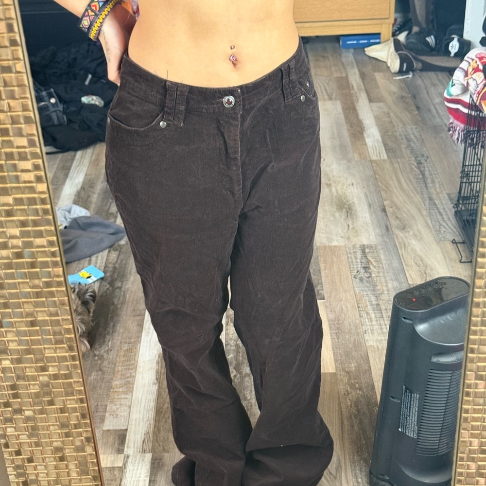 vintage dark brown corduroy , women’s pants.